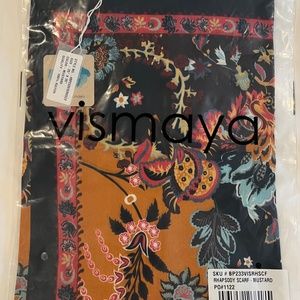 NEW VISMAYA Rhapsody Multicolored Rayon Scarf 25 x 25
